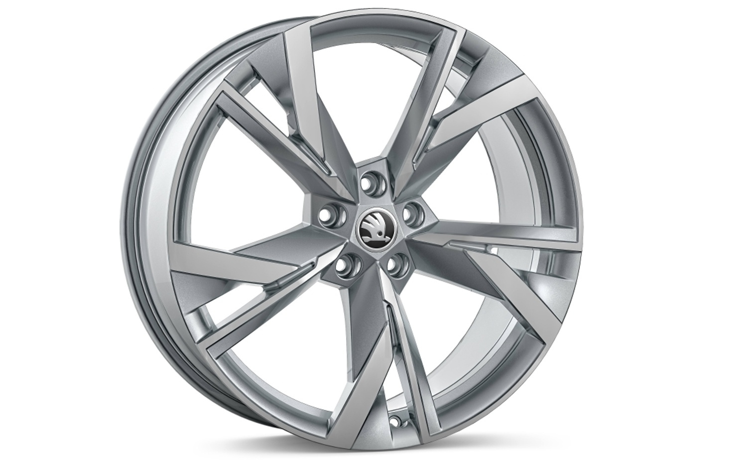 ŠKODA ENYAQ iV-BROUŠENÉ ALU KOLO TAURUS 8,0J x 20“ ET 45 original -  stříbrná metalíza